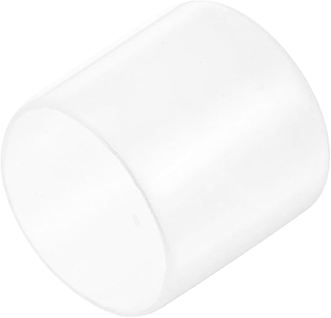 uxcell 4pcs Rubber End Caps 33mm ID Vinyl Round End Cap Cover Screw Thread Protectors Clear, 30mm Height