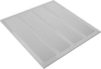 Repa Market Air Vent Cover 16x16 Inch (Outer Dimensions) White Galvanized Steel Louvered Grill Cover with Mesh Screen/Wall or Ceiling Vent/HVAC Register for Indoor and Outdoor Ventilation