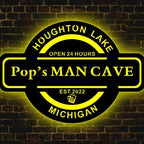 Custom Name Date Neon Sign, Home Bar Led Sign, Personalized Neon Light for Man Cave Decor