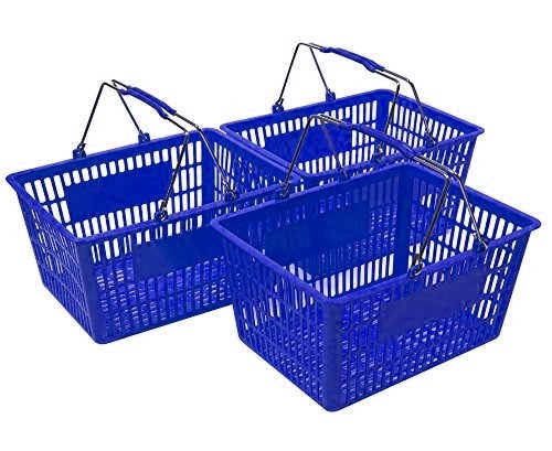 Blue Shopping Baskets (Set of 3)