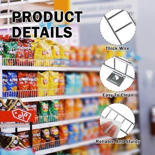 10 Pcs 36" * 3" Black Retail Gondola Shelf Front Wire Fence Guard Rail - Display Enhancer for Retail Stores, Sturdy Shelf Guardrail