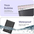 Black Large Poly Bubble Mailers 12x15 inch | Self Seal Padded Envelopes Cushioned Bubble Mailer | Usable Size 12x15 | WaterProof | Lightweight mailing Shipping Bags | 50 Pack Bulk