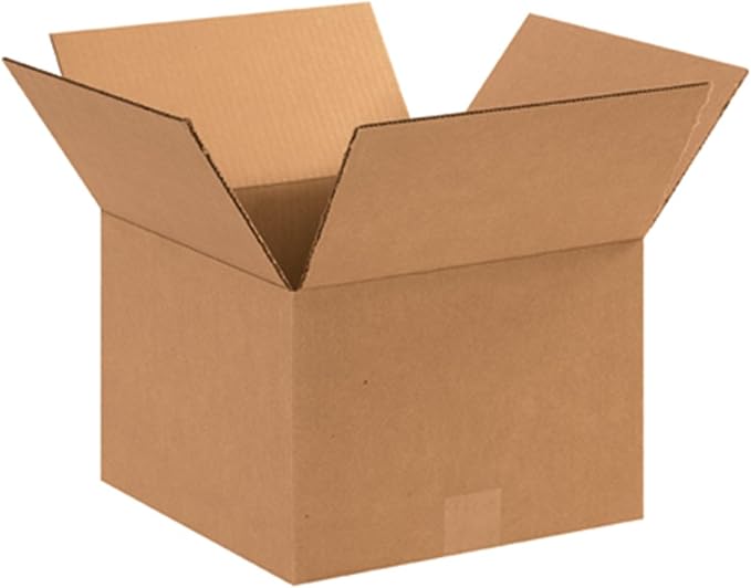 Secure Seal - 10x10x8 Pack of 25 Corrugated Cardboard Packing Shipping Mailing Moving Carton Boxes