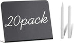 20 Pack Mini Chalkboard Signs - 4"x3" Food & Party Table Signs - Wedding & Bakery
