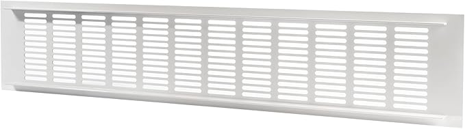 Vent Systems 19.69 x 3.94 (Outer Size) Air Supply Ventilation Grille - White Aluminum Rectangle Intake/Exhaust Door Vent Deflector - HVAC for Home Improvement Floor, Wall Duct Cover