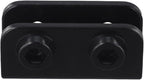 Replacement Connector for Pop-Up Gazebo, Rectangular Bracket Set Compatible with Tent Gazebo, 2-Way Fit, Black, Fits Glass Fiber Support Pole, 1/4 Pack(1Pc)