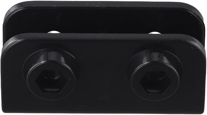 Replacement Connector for Pop-Up Gazebo, Rectangular Bracket Set Compatible with Tent Gazebo, 2-Way Fit, Black, Fits Glass Fiber Support Pole, 1/4 Pack(1Pc)