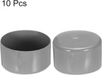 uxcell 10pcs Rubber End Caps 75mm ID Vinyl Round End Cap Cover Screw Thread Protector Light Gray