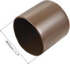 uxcell 10pcs Rubber End Caps 43mm ID Vinyl Round End Cap Cover Screw Thread Protectors Brown