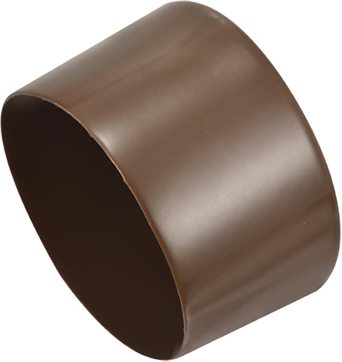 uxcell 4pcs Rubber End Caps 85mm(3 3/8") ID Vinyl Round Tube Bolt Cap Cover Screw Thread Protectors Brown, 50mm Height