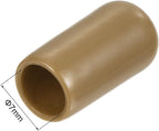 uxcell 20pcs Rubber End Caps 7mm ID Vinyl PVC Round Tube Bolt Cap Cover Screw Thread Protectors Light Brown