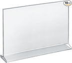 Azar Displays 142716 14-Inch Width by 11-Inch Height Top-Load Acrylic Sign Holder, 10-Pack
