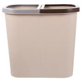 Double Compartment Garbage Bin Kitchen Wastebasket Dry and Wet Sorting Trash Can Plastic Non-Slip Base Bathroom Home Office Apartment Use