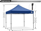 ABCCANOPY Patio Pop Up Canopy Tent 10x10 Commercial-Series (Navy Blue)