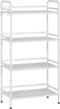 HDANI Storage Shelves, 4-Tier Metal Storage Rack with Shelf,Shelf Organizer,Garage Standing Shelving Unit for Laundry,Bathroom,Kitchen,Pantry, Closet,23.6''W X 13.8''D X 50 H'',White