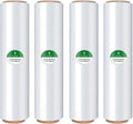 Stretch Wrap Roll - Heavy Duty Industrial Strength 18inch 1500ft,Clear Cling Shrink Wrap Film Roll 80 Gauge - Ideal for Furniture, Moving, Shipping, and Pallet Packing(Clear-4Pack)