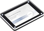 5 Pack Acrylic Label Holder Price Tag Displays Sign Holder with 3M Tape Adhesive Wall Mount Sign Stand (Black 150*100mm/5.9*3.94 inches)
