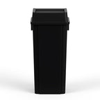 23 Gallon Black Square Commercial Trash Garbage Can with Lid | Outdoor Office Restaurant School Kitchen