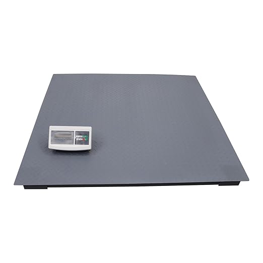 1-5T Industrial Floor Scale Heavy Duty Pallet Scales(4.92ft*4.92ft) Pallet Floor Scale with Smart Digital Indicator for Warehouse Shipping, Commercial Weighing 100-240V