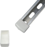 10 Pack Strut Channel Cap, 1-5/8" x 7/8" Plastic White Short End Cap for 13/16" & 7/8" Tall Strut Channel End Cover