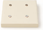 Oirlv Microfiber Jewelry Display Storage Tray Stud Earrings Tray Organizer Stud Earrings Jewelry Plate(Beige)