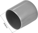 uxcell 4pcs Rubber End Caps 38mm ID Vinyl Round End Cap Cover Screw Thread Protectors Light Gray, 40mm Height