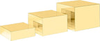 Red Co. Set of 3 Glossy Gold Acrylic Cube Display Nesting Risers with Hollow Bottoms