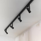 mirrea 5-Color Zoomable LED Track Lighting Heads H-Type Dimmable, 13.5W Black Ceiling Fixtures for Kitchen, Modern Accent Light, 2700-5000K Adjustable, Beam Angle 24°-60°, CRI90+, Pack of 6