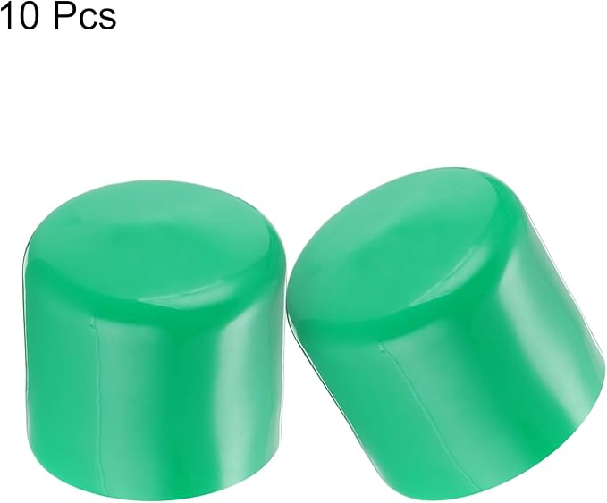 uxcell 10pcs Rubber End Caps 45mm(1 3/4") ID Vinyl Round End Cap Cover Screw Thread Protectors Dark Green