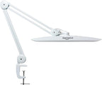 24W LED Desk Lamp with Clamp, 5 Dimming Modes, 5 Color temperatures up to 6000K, 2200 Lumens High Brightness Working Lamp with 182 Pcs LED(White, CCT)