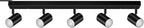 BoostArea Plug in Track Lighting, LED Track Light Kit, Black 5-Light Track Lights for Kitchen, 15 FT Cord,5 Way Ceiling Spotlight, Rotatable Wall Mount Light Head for Bedroom Hallway Living Room
