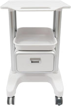 Mobile Medical Trolley Cart Mobile Ultrasound Cart 220 LBS Load Beauty Salon Instrument Rolling Carts with Drawer & Tray for Hospital Clinic Beauty Salon