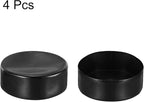 uxcell 4pcs Rubber End Caps 150mm ID Vinyl Round End Cap Cover Screw Thread Protectors Black, 50mm Height