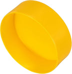 uxcell 4pcs Rubber End Caps 150mm(6 Inch) ID Vinyl Round End Cap Cover Screw Thread Protectors Yellow, 50mm Height