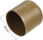 uxcell 10pcs Rubber End Caps 34mm ID Vinyl Round End Cap Cover Screw Thread Protectors Light Brown