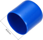 uxcell 5pcs Rubber End Caps 32mm(1.3 Inch) ID Vinyl PVC Round Tube Bolt Cap Cover Screw Thread Protectors Blue