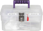 Akro-Mils 09514CFT ProBox 14-Inch Plastic Art Supply, Craft or Medical Storage Toolbox with Removable Tray, 14-Inch x 8-Inch x 8-Inch, Clear
