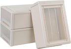 12 Quart Stackable Plastic Drawer Unit, Stacking Desktop Drawer Boxes, 3 Packs