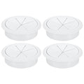 uxcell 4 Pcs Desk Grommet, 3.15 inch 80mm Desk Cable Hole Cover Wire Hole Insert for Home Office Table Cabinet Cord Organizer, White