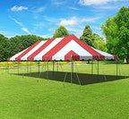 TentandTable 20' x 40' Premium Canopy Tent, Red/White, Outdoor Pole Tent, 80-160 Person Capacity for Parties, Weddings, Events, Commercial and Residential Use, Large Heavy Duty Vinyl Canopy Tents