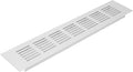 Vent Systems 11.81 x 2.36 (Outer Size) Air Supply Ventilation Grille - White Aluminum Rectangle Intake/Exhaust Door Vent Deflector - HVAC for Home Improvement Floor, Wall Duct Cover