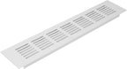 Vent Systems 11.81 x 2.36 (Outer Size) Air Supply Ventilation Grille - White Aluminum Rectangle Intake/Exhaust Door Vent Deflector - HVAC for Home Improvement Floor, Wall Duct Cover
