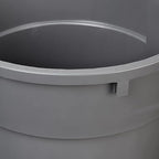 Amazon Basics Heavy Duty Durable Round Trash Can, Grey, 32 gallon (Pack of 2)