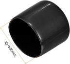 uxcell 4pcs Rubber End Caps 1 3/8"(35mm) ID Vinyl Round End Cap Cover Screw Thread Protectors Black, 30mm Height