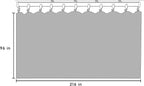 Room Divider Blackout Curtains Flexible Sliding Tracks Sets Ceiling Mounted Rod Window Curtain Privacy Separation for Bedroom Living Rooms,1 Panel Khaki Drape and Black Track Set-W216xH96 in