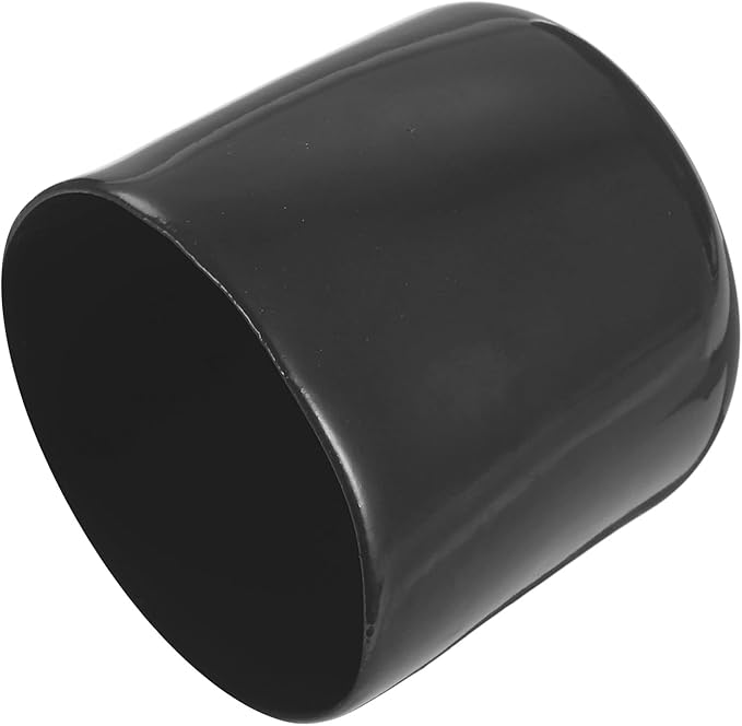 uxcell 4pcs Rubber End Caps 41mm ID Vinyl Round End Cap Cover Screw Thread Protectors Black, 40mm Height