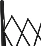 Single Folding Security Gate 7.22'Hx6.56'W Iron Accordion Security Gate Flexible Expanding Security Gate 360° Rolling Barricade Scissor Door with Padlock for Entry Security, Garage, Warehouse