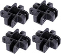 Pop-Up Canopy Center Connector 4-Way Black Plastic, Fits 34×34mm Square Tubes for Gazebo Tent and Awning Frames, Quick Screw-On Assembly, 4-Pack for Outdoor Camping Use(Upper Four Forks)