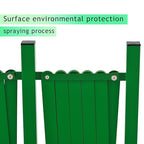 GYMTIME Industrial Expandable Metal Barricade, 16 Feet, Green, Folding Security Gate Safety Barrier with Casters, Flexible Mobile Barrier Gate, Adjustable Traffic Fence