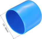 uxcell 10pcs Rubber End Caps 30mm(1 3/16") ID Vinyl Round End Cap Cover Screw Thread Protectors,Light Blue